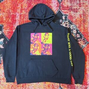 Ice Cube "Today Was a Good Day" Black Hoodie Pullover Pop Art Graphic L Hip Hop